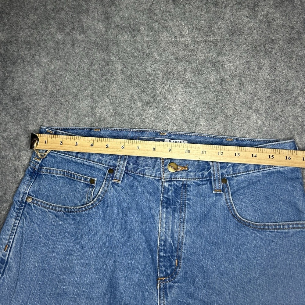 Carhartt Mens 34x32 Relax Straight Fit Light Blue Wash Denim Jeans BD5119-M - Picture 3 of 16